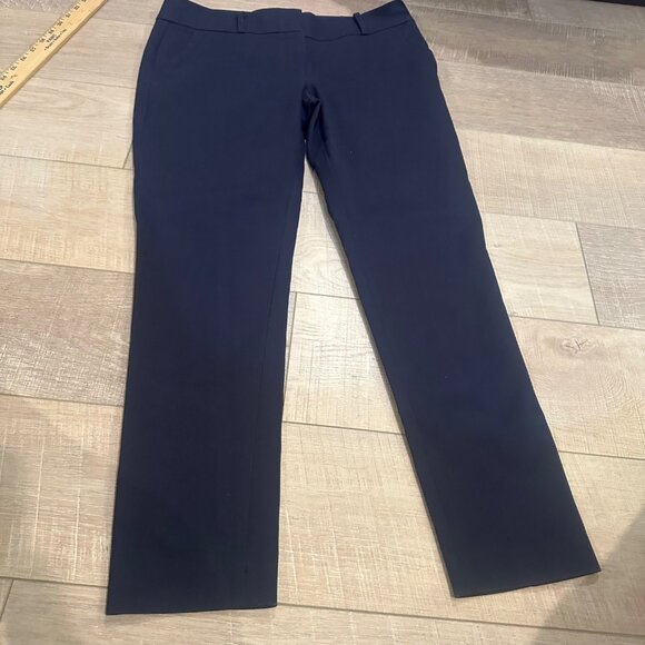 Ann Taylor Loft Womens Navy Dress Pants Size 4 Marissa Skinny - Picture 2 of 9